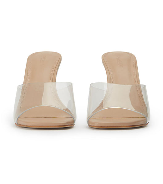 Tony Bianco Alessi Clear Vinylite/Skin 10cm Wedges Skin Color | TSGWZ17114