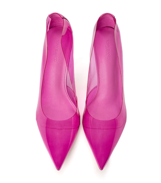 Tony Bianco Alijah Pink Vinylite/Pink Nappa 10.5cm Stiletto Heels Pink | DSGKV96791