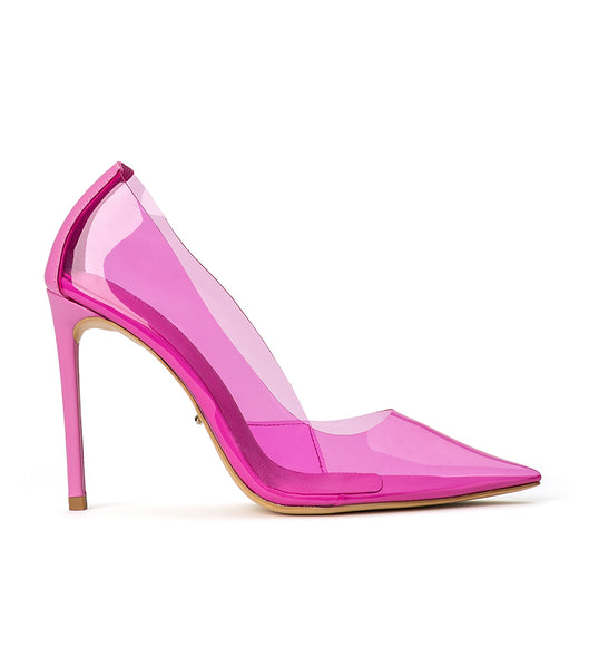 Tony Bianco Alijah Pink Vinylite/Pink Nappa 10.5cm Stiletto Heels Pink | DSGKV96791