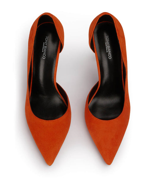 Tony Bianco Alyx Aperol Suede 10.5cm Court Shoes Orange | SGIIZ10349