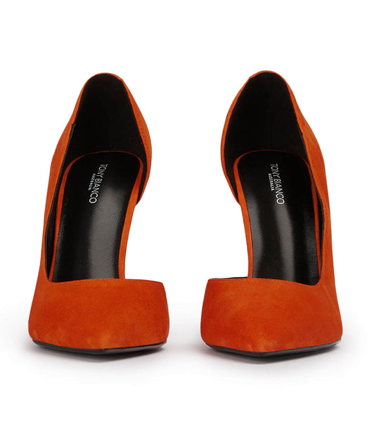 Tony Bianco Alyx Aperol Suede 10.5cm Event Heels Orange | SGJKU64777