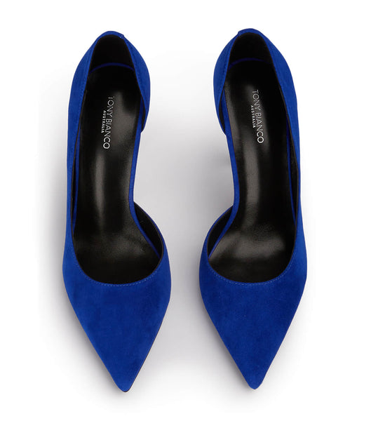 Tony Bianco Alyx Azure Suede 10.5cm Court Shoes Azure | PSGQX42745