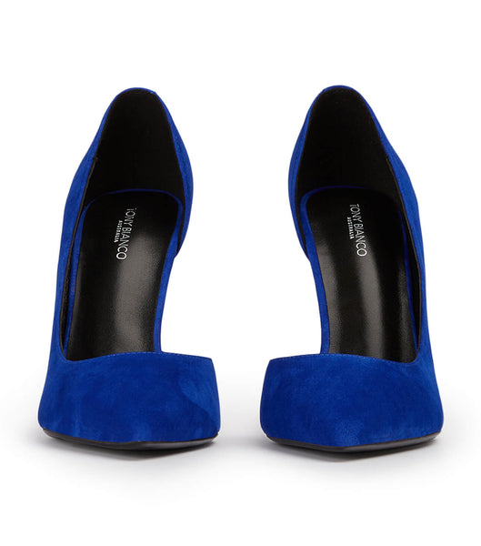 Tony Bianco Alyx Azure Suede 10.5cm Court Shoes Azure | PSGQX42745