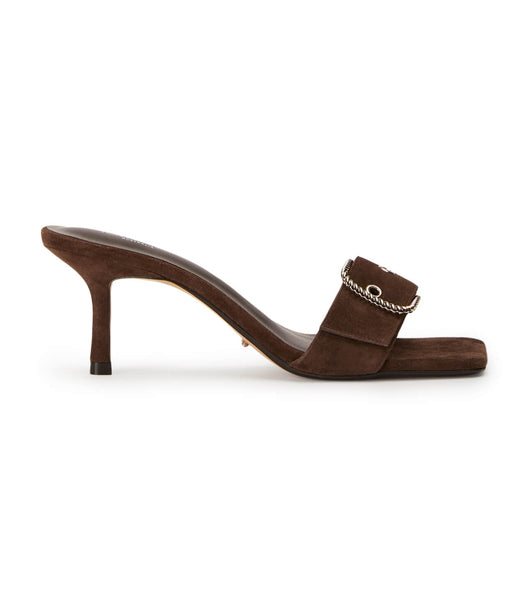 Tony Bianco Amy Espresso Suede 6.5cm Low Heels Brown | YSGVQ30094