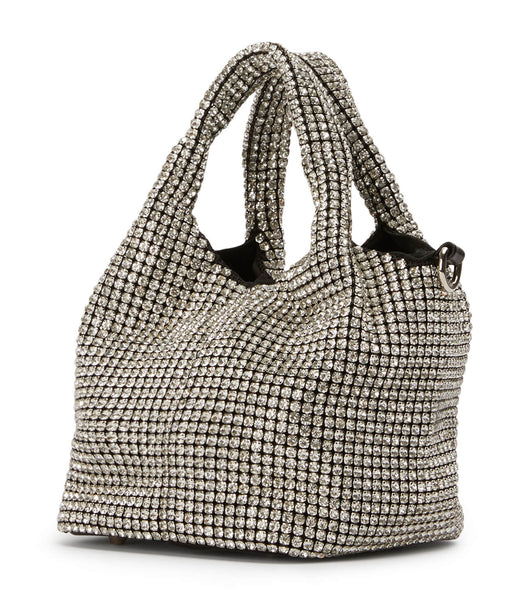 Tony Bianco Angie Clear Crystal Mini Handbags Accessories Silver | ESGHC48461