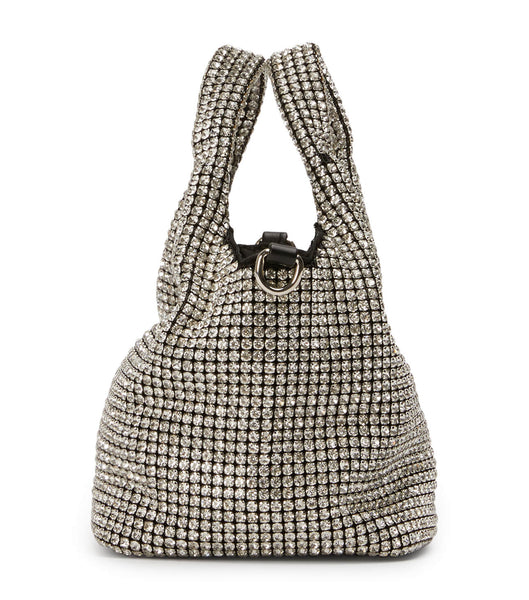 Tony Bianco Angie Clear Crystal Mini Handbags Accessories Silver | ESGHC48461