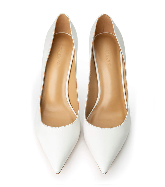 Tony Bianco Anja Milk Capretto 10.5cm Court Shoes White | LSGTR16711