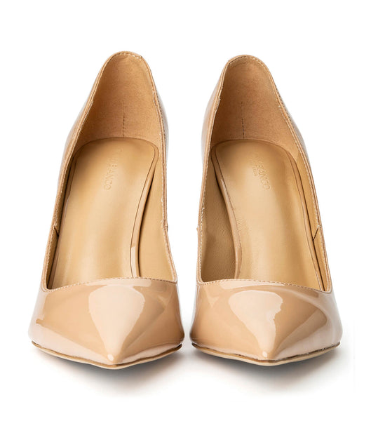 Tony Bianco Anja Nude Patent 10.5cm Court Shoes Beige | SSGVO45340