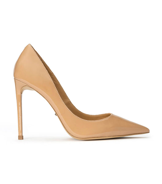 Tony Bianco Anja Nude Patent 10.5cm Court Shoes Beige | SSGVO45340