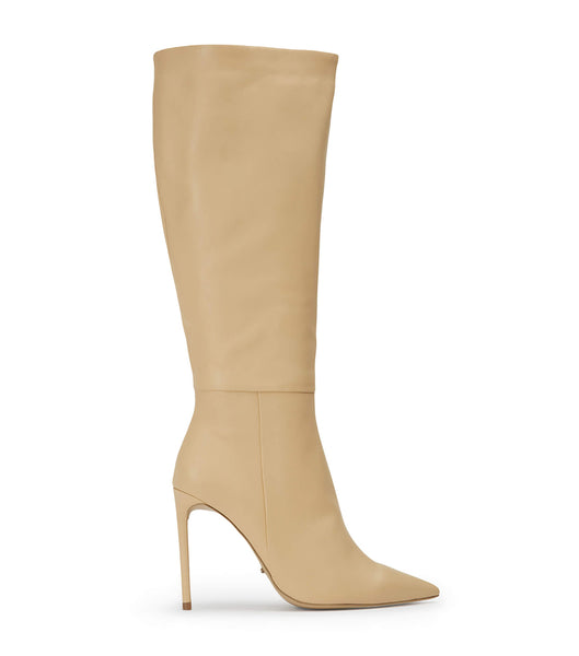 Tony Bianco Apollo Butter Nappa 10.5cm Mid Calf Boots Beige | BSGSD59982