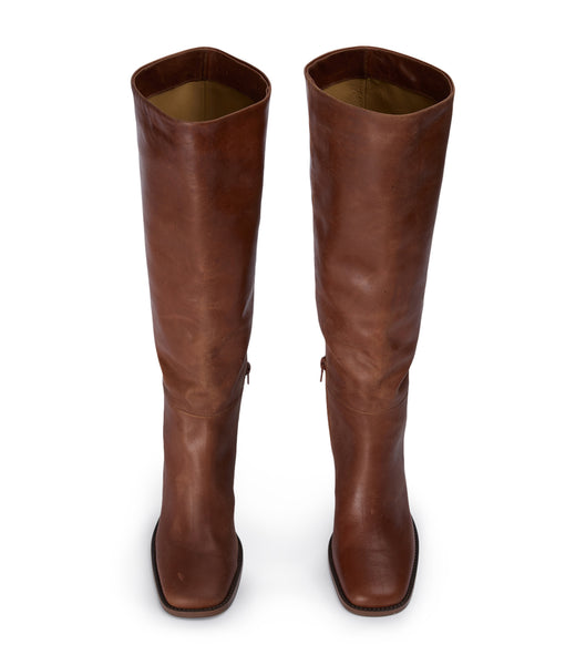 Tony Bianco Asher Cognac 8.5cm Heeled Boots Brown | LSGTR90751