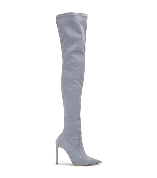 Tony Bianco Avah Denim Stretch 10.5cm Stretch Boots Blue | SGXBR12599