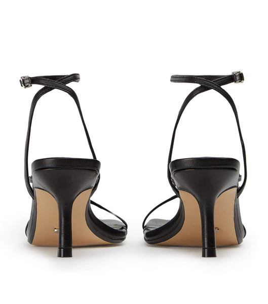 Tony Bianco Avi Black Nappa 6.5cm Strappy Heels Black | SGEAH90631