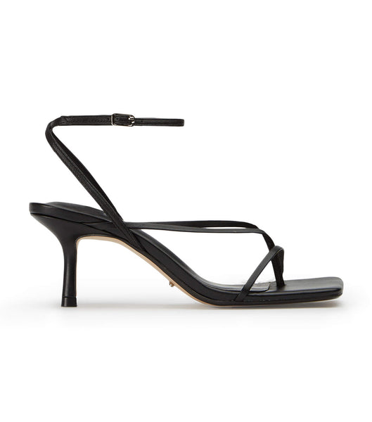 Tony Bianco Avi Black Nappa 6.5cm Strappy Heels Black | SGEAH90631