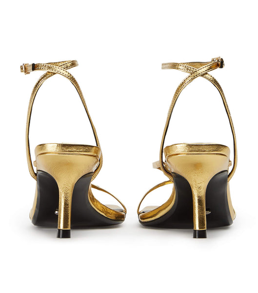 Tony Bianco Avi Gold Foil 6.5cm Event Heels Gold | SSGNY97042