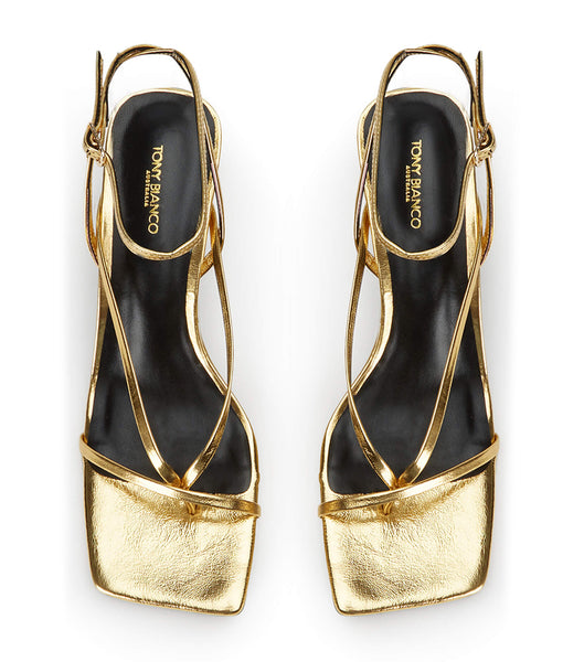 Tony Bianco Avi Gold Foil 6.5cm Low Heels Gold | SGZPD94660