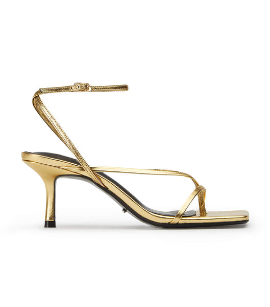 Tony Bianco Avi Gold Foil 6.5cm Strappy Heels Gold | SGEGJ50639