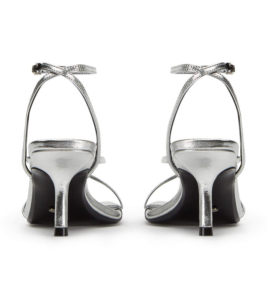 Tony Bianco Avi Silver Foil 6.5cm Bridal Heels Silver | SGNZX51996