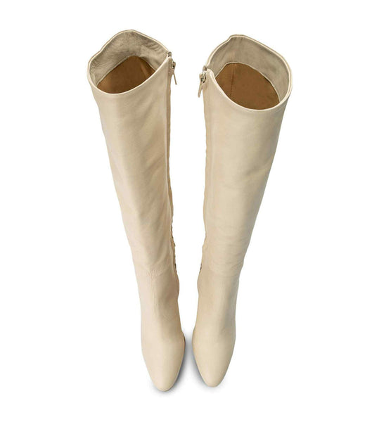 Tony Bianco Bellez Vanilla Venice 9.5cm Mid Calf Boots Light Yellow | TSGPQ53407