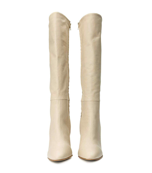 Tony Bianco Bellez Vanilla Venice 9.5cm Mid Calf Boots Light Yellow | TSGPQ53407