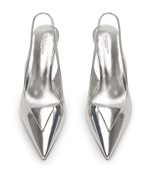 Tony Bianco Bertie Silver Shine 7.5cm Court Shoes Silver | USGTG95923