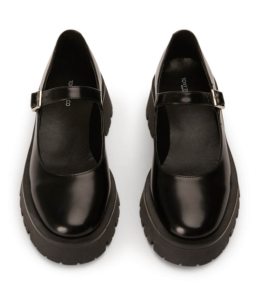 Tony Bianco Betsy Black Hi Shine 4.5cm Loafers Black | ESGHC49655