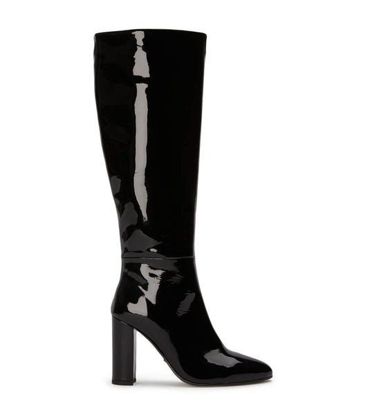 Tony Bianco Boss Black Patent 9.5cm Heeled Boots Black | SGJBT93117