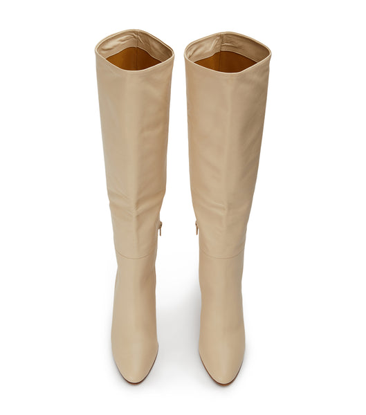 Tony Bianco Boss Vanilla Venice 9.5cm Knee High Boots Light Yellow | YSGVQ89326