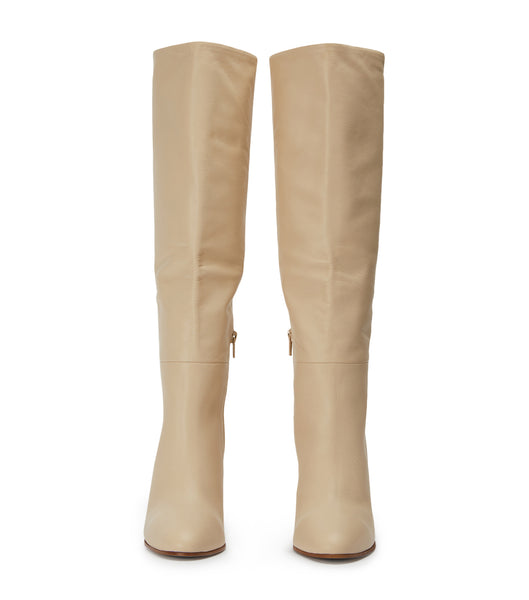 Tony Bianco Boss Vanilla Venice 9.5cm Knee High Boots Light Yellow | YSGVQ89326