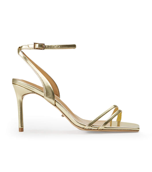 Tony Bianco Camelia Gold Nappa Metallic 8.5cm Bridal Heels Gold / Metal | GSGEC17800