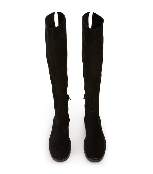 Tony Bianco Chasey Black Suede 4.5cm Knee High Boots Black | BSGSD32919