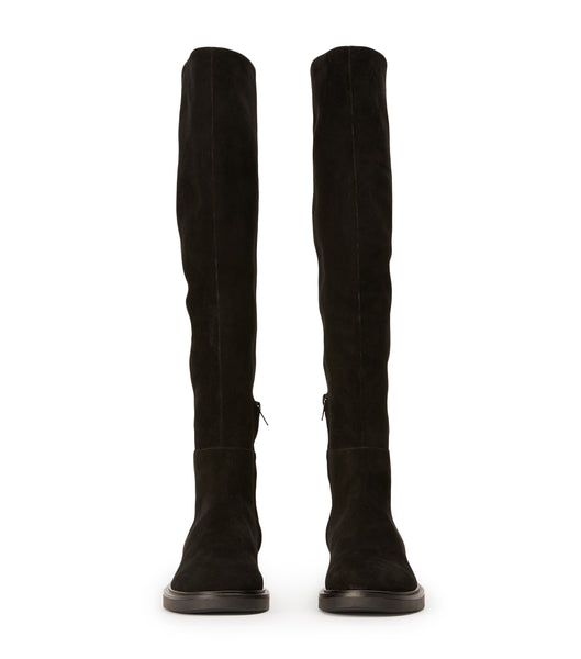 Tony Bianco Chasey Black Suede 4.5cm Knee High Boots Black | BSGSD32919