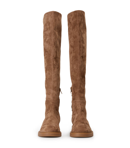 Tony Bianco Chasey Saddle Suede 4.5cm Knee High Boots Brown | SGIIZ37444