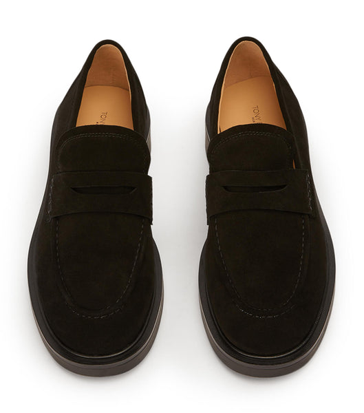 Tony Bianco Cherish Black Suede 4.5cm Loafers Black | TSGWZ98564