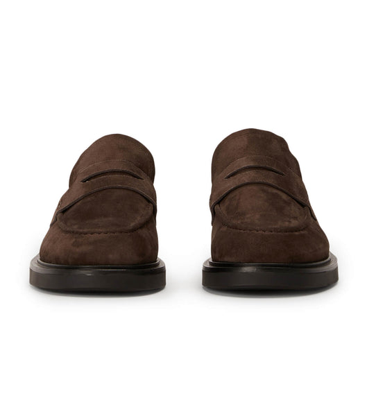 Tony Bianco Cherish Espresso Suede 4.5cm Loafers Chocolate | SGICD79756