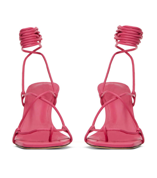 Tony Bianco Clarity Acid Pink 8.5cm Strappy Heels Pink | YSGGT13206