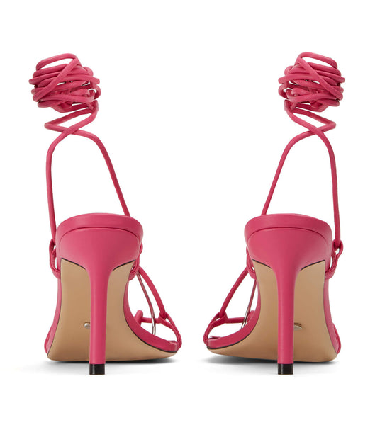 Tony Bianco Clarity Acid Pink 8.5cm Strappy Heels Pink | YSGGT13206