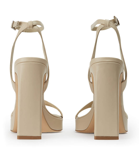 Tony Bianco Dandy Vanilla Capretto 11.5cm Strappy Heels Light Yellow | SGZDE40783