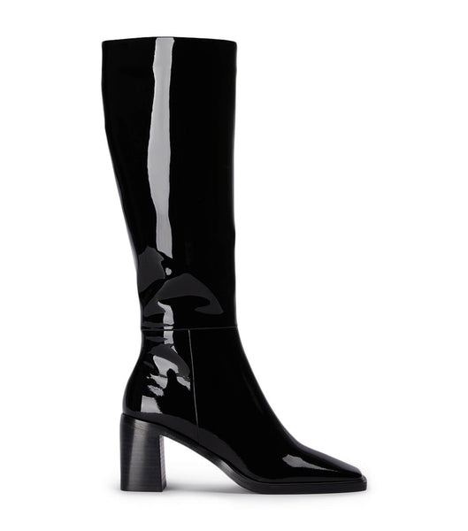 Tony Bianco Darby Black Patent 7.5cm Knee High Boots Black | YSGVQ19877