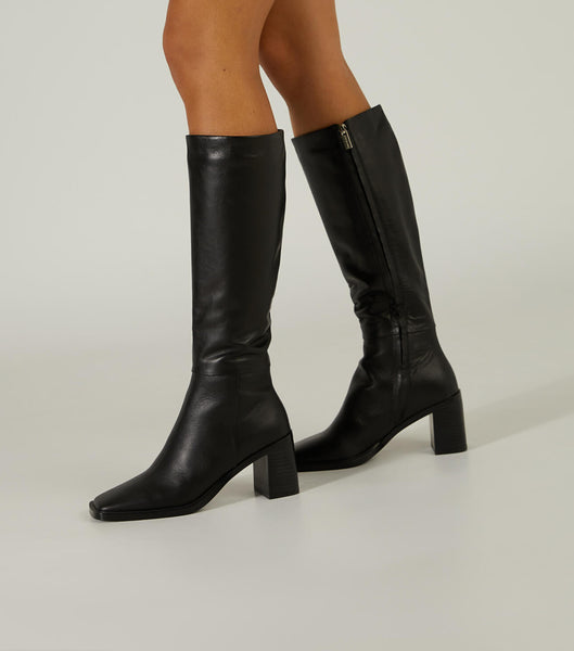 Tony Bianco Darby Black Venice 7.5cm Knee High Boots Black | BSGSD69318