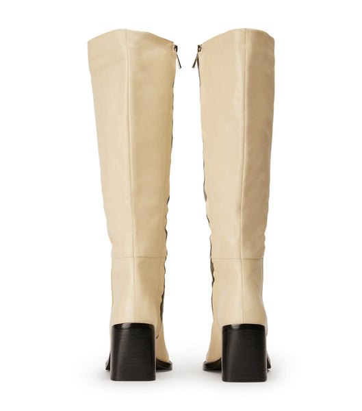 Tony Bianco Darby Ecru Venice 7.5cm Knee High Boots White | DSGVO46608