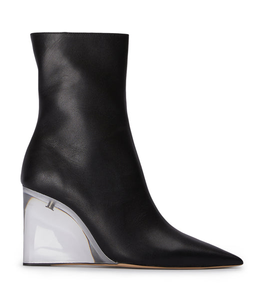 Tony Bianco Dasha Black Como/Clear 9.5cm Ankle Boots Black | SSGVO23190