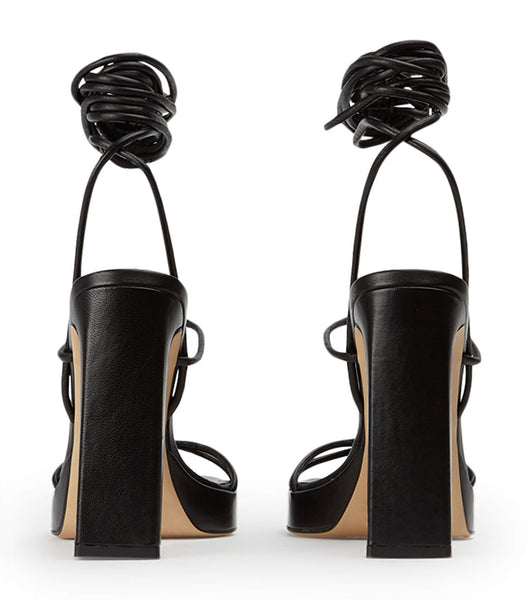 Tony Bianco Deon Black Nappa 11.5cm Block Heels Black | SGQCS93903