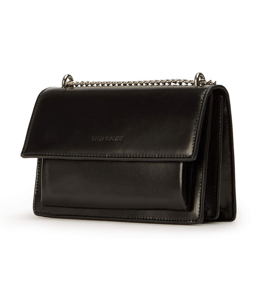 Tony Bianco Desire Black Leather Cross Body Bag Accessories Black | SGICD70136