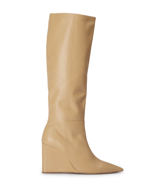 Tony Bianco Drake Butter Nappa 9.5cm Mid Calf Boots Beige | SGJKU81220