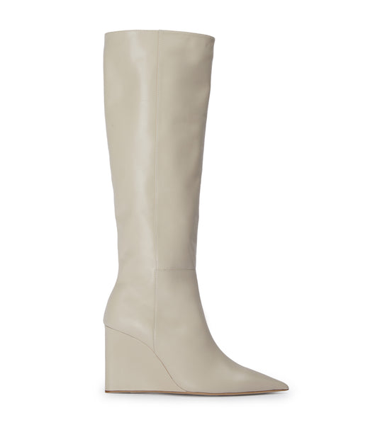 Tony Bianco Drake Vanilla Capretto 9.5cm Mid Calf Boots Light Yellow | SSGVO88388