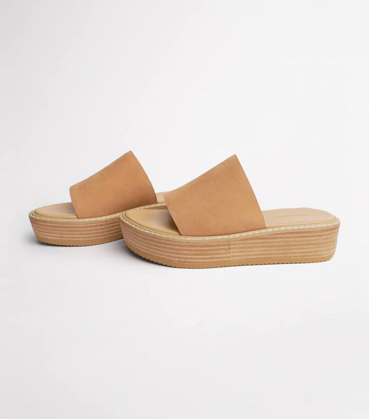 Tony Bianco Elke Caramel 4.5cm Flat Sandals Beige | LSGTR42371