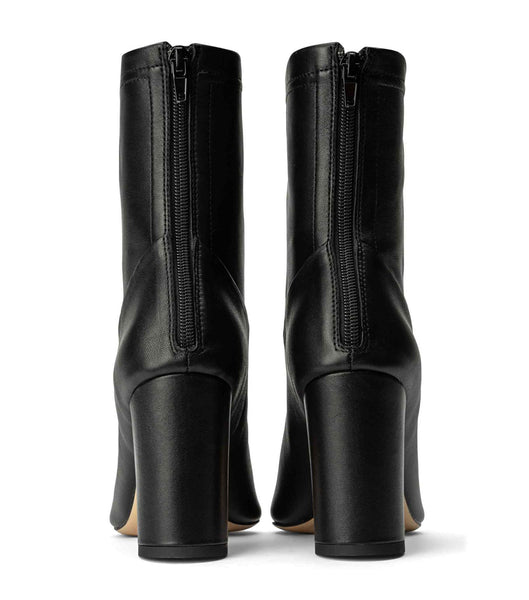 Tony Bianco Ellie Black Nappa 8.5cm Heeled Boots Black | LSGSX91315