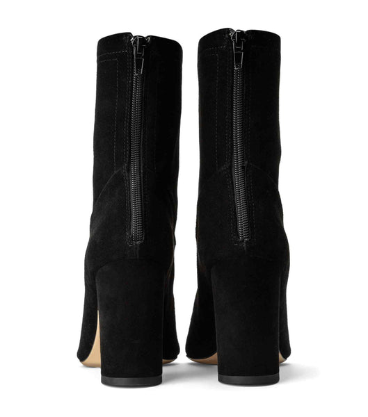 Tony Bianco Ellie Black Suede 8.5cm Heeled Boots Black | SGICD33244