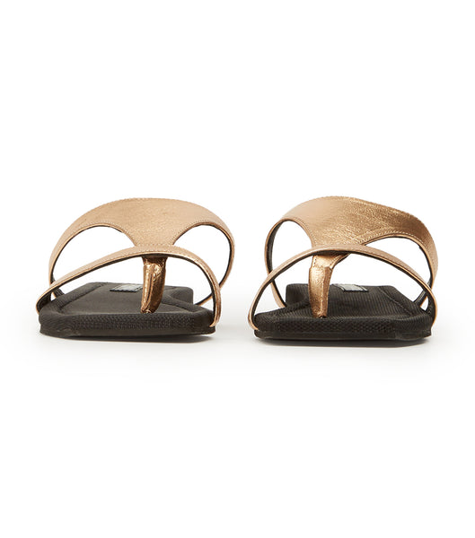 Tony Bianco Eman Antique Gold Nappa 1.5cm Sandals Gold | GSGUC66296